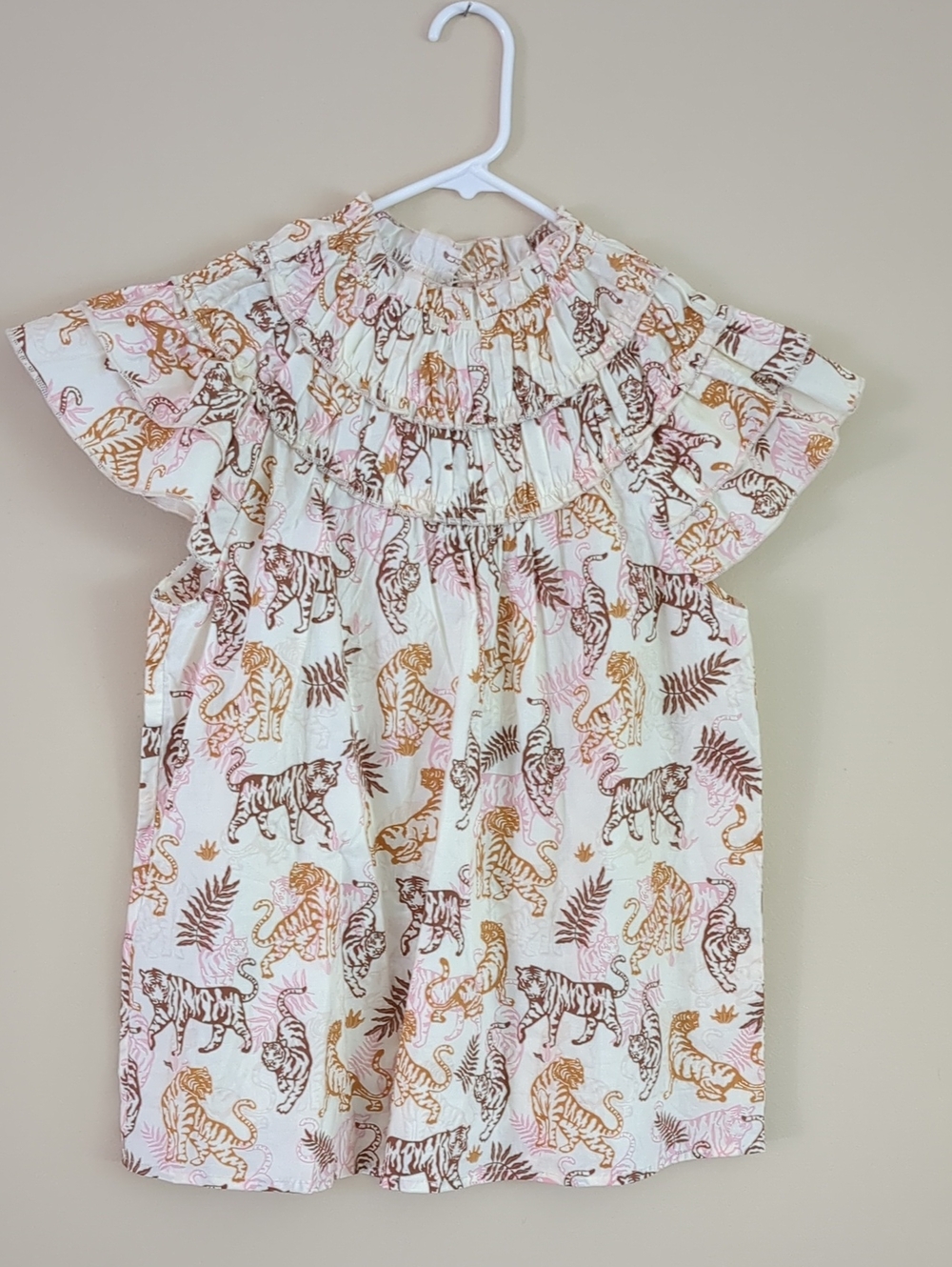 20" Pit-to-pit Tiger Print Shirt Novelty Whimsy Top